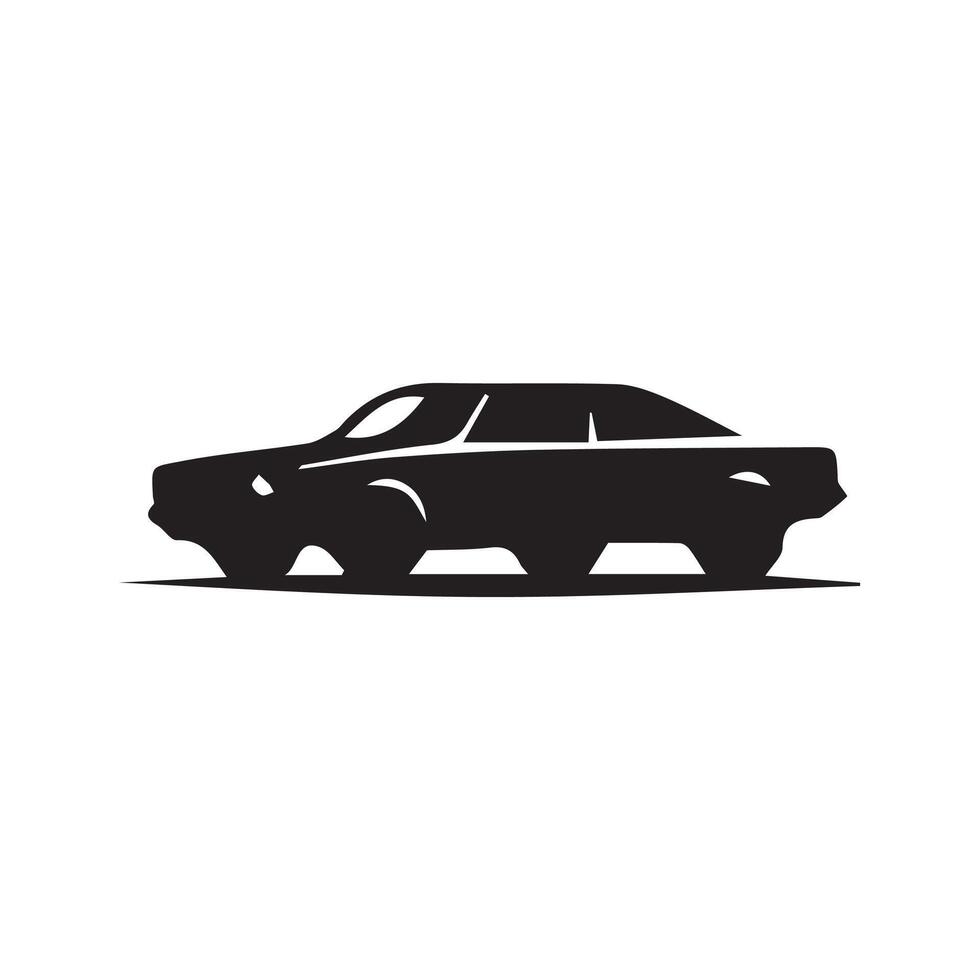 Car silhouette Style with white background vector