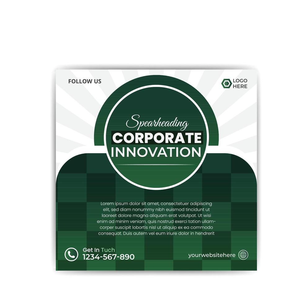 Modern Business corporate social media design template vector