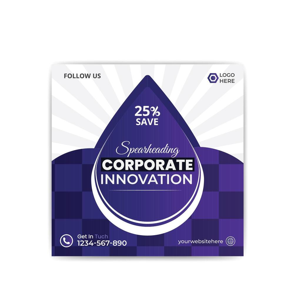 Modern Business corporate social media design vector