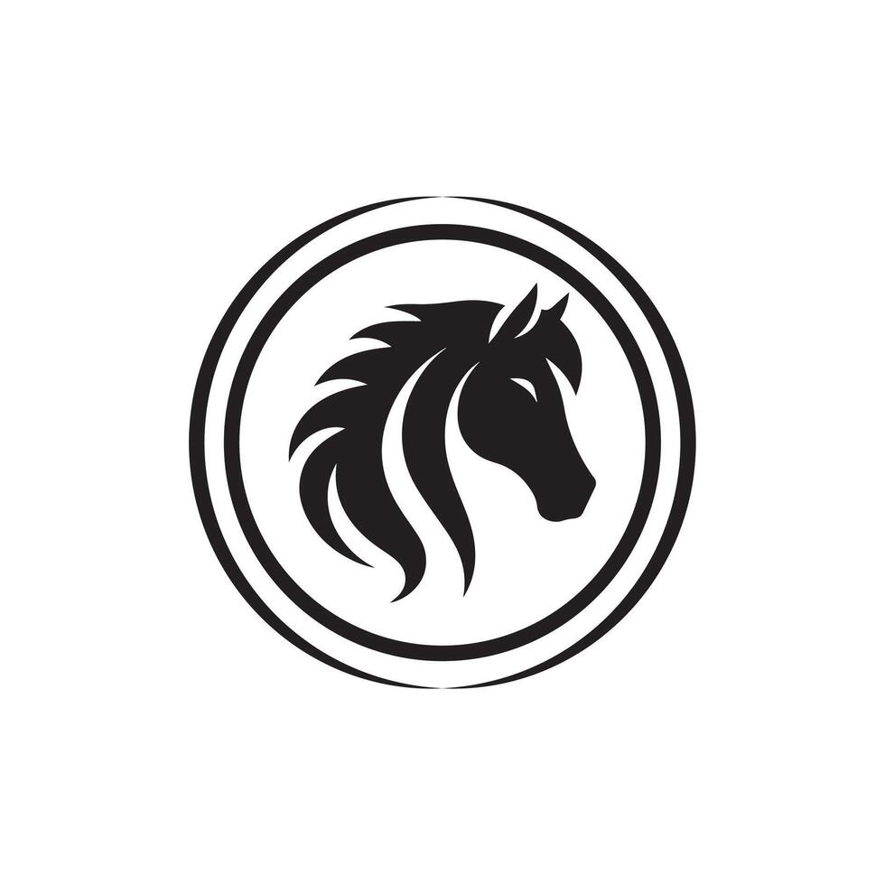 Creative simple Horse silhouette Style vector