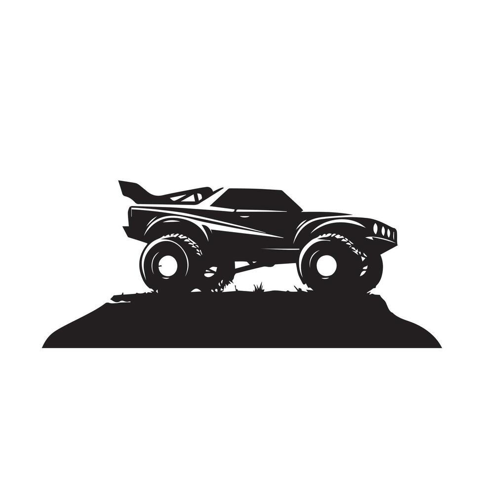 Creative Car silhouette Style with white background vector
