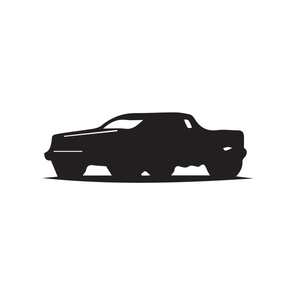 Creative simple Car silhouette Style vector