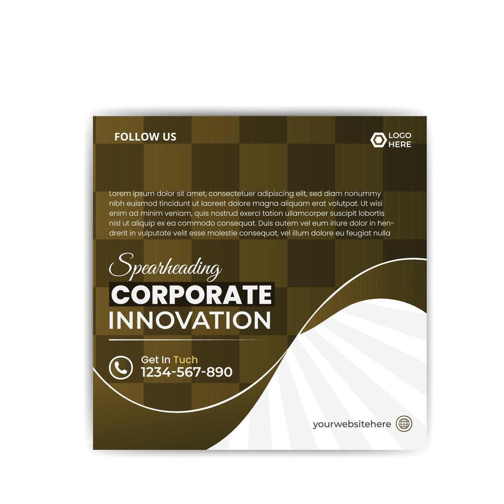 Business corporate social media design template vector