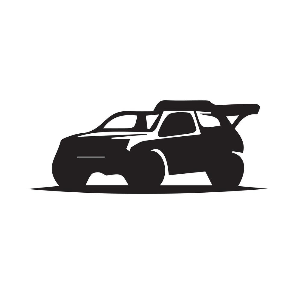 Creative simple Car silhouette Style with white background vector