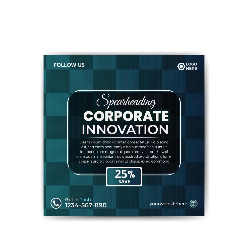 Creative Modern Business corporate social media design template vector