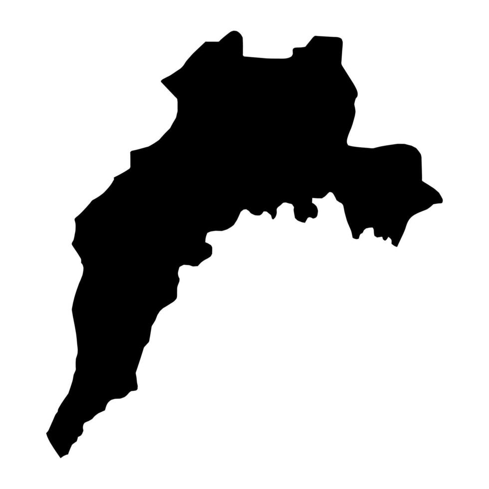 Darvoz district map, administrative division of Tajikistan. illustration. vector