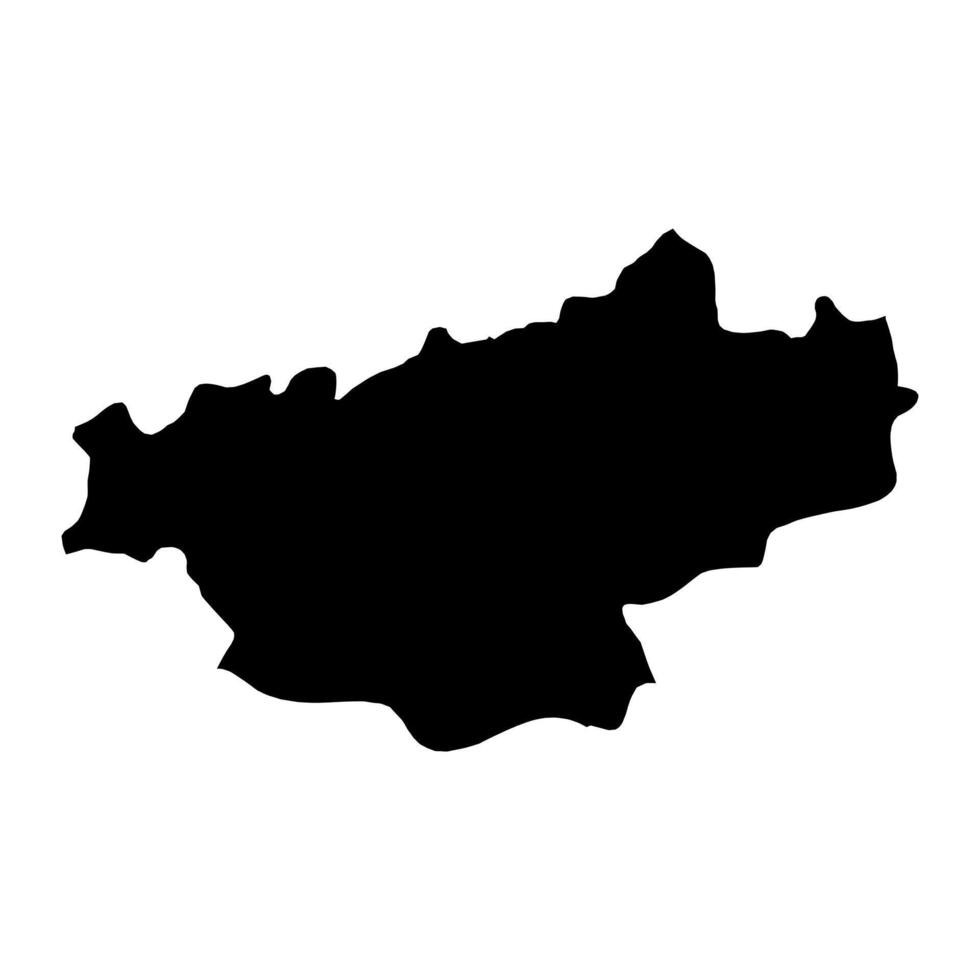 Rasht District map, administrative division of Tajikistan. illustration. vector