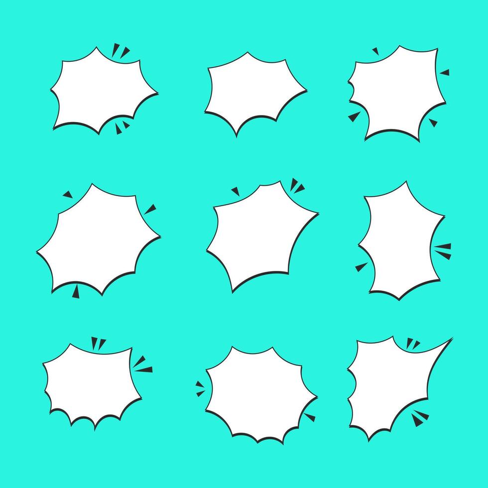 Pop art speech icon collection. flat style elements. cartoon isolated illustration vector