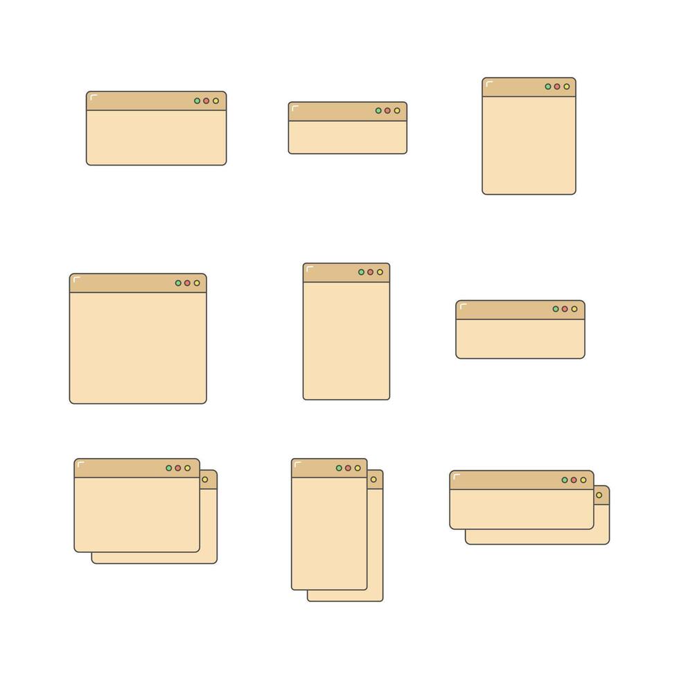 Dialog box icon collection. flat style elements. cartoon isolated illustration vector