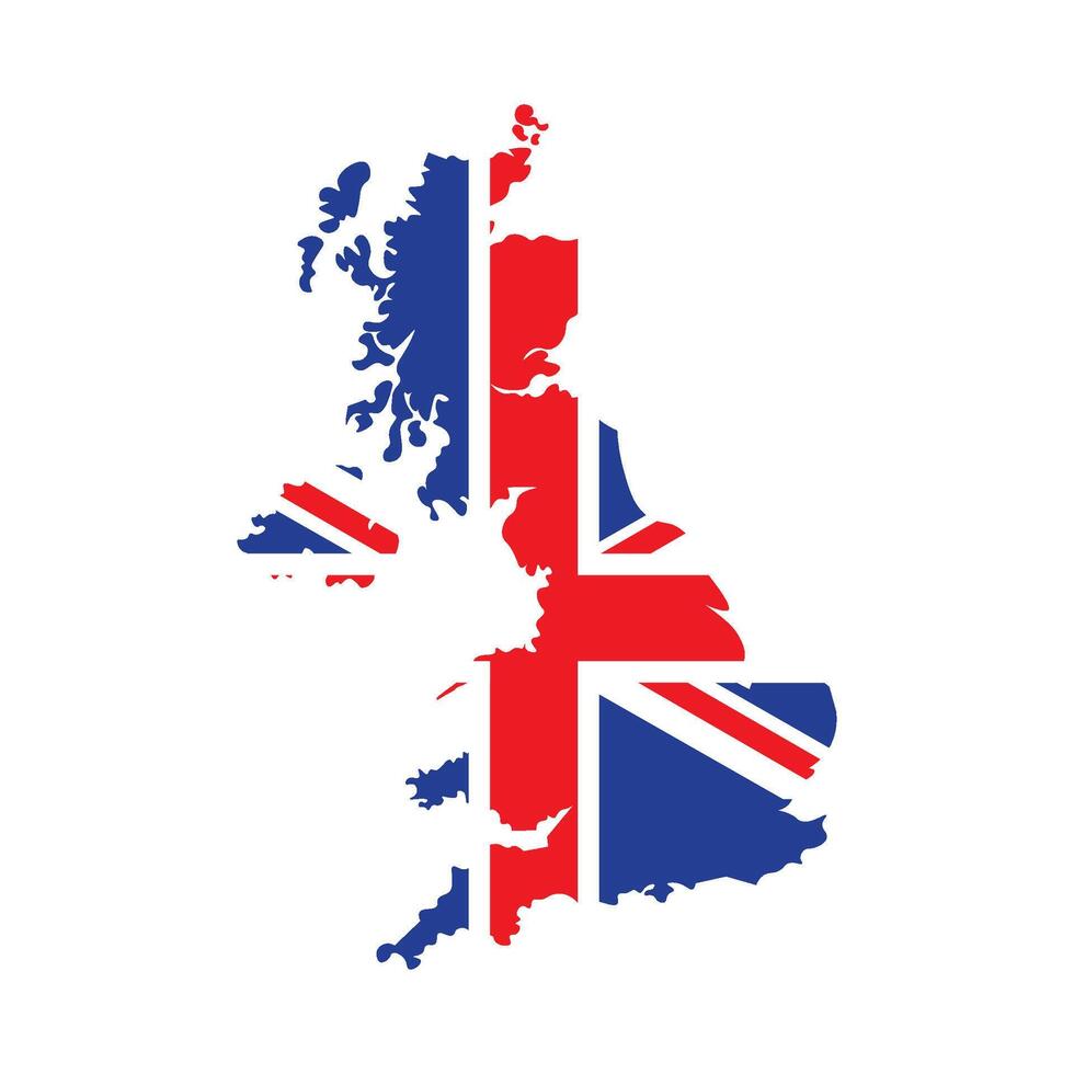 Pound currency symbol in colors of UK flag vector
