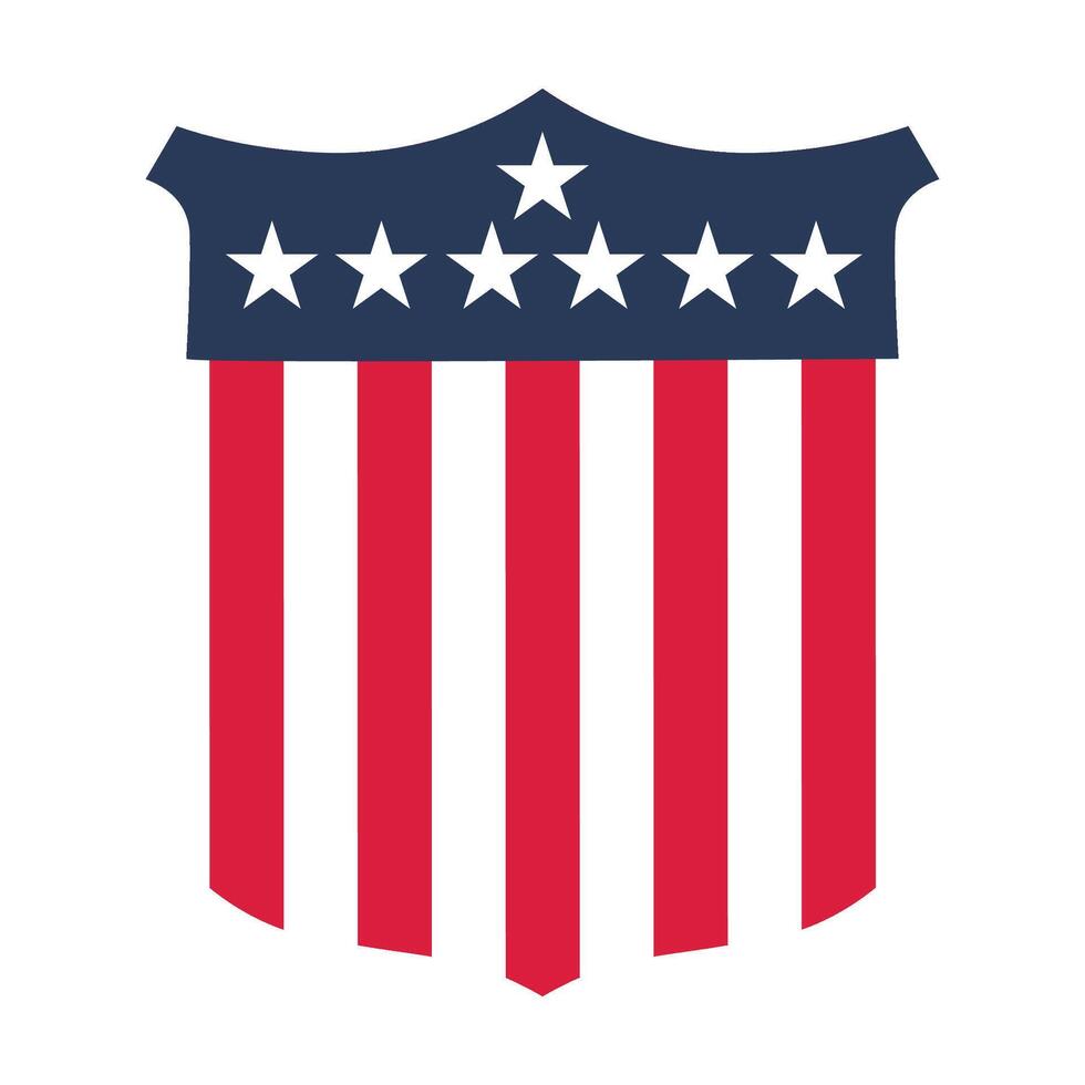 Emblem for USA patriotic holiday and event vector
