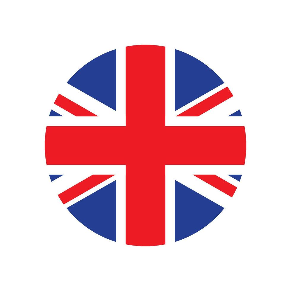 Round element in colors of UK flag vector
