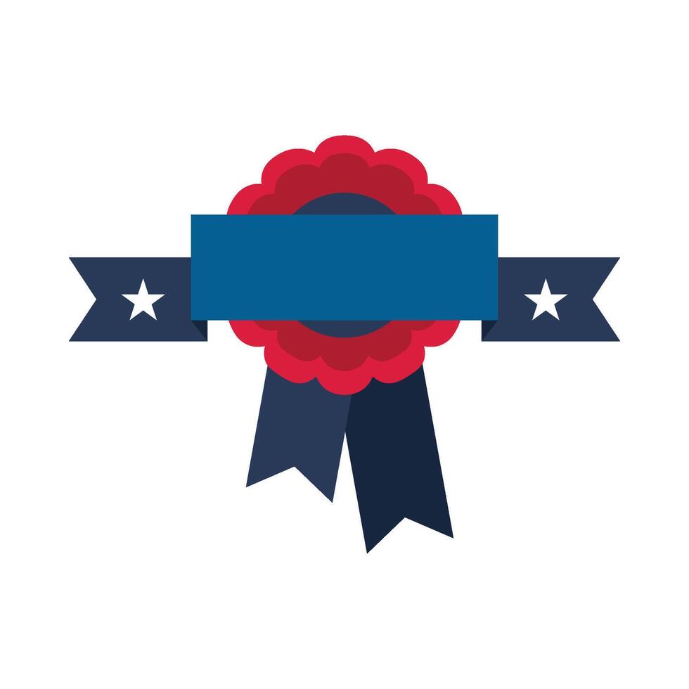 Award medal and ribbon for USA patriotic holiday and event vector