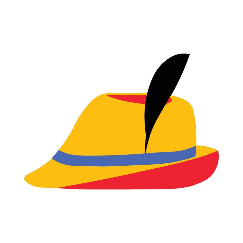 Bavarian hat in colors of German flag vector