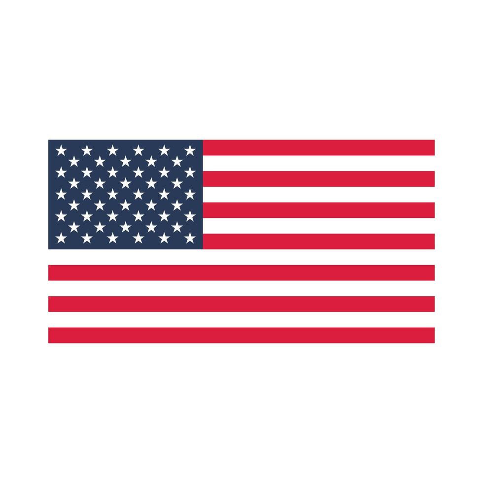 American flag for USA patriotic holiday vector