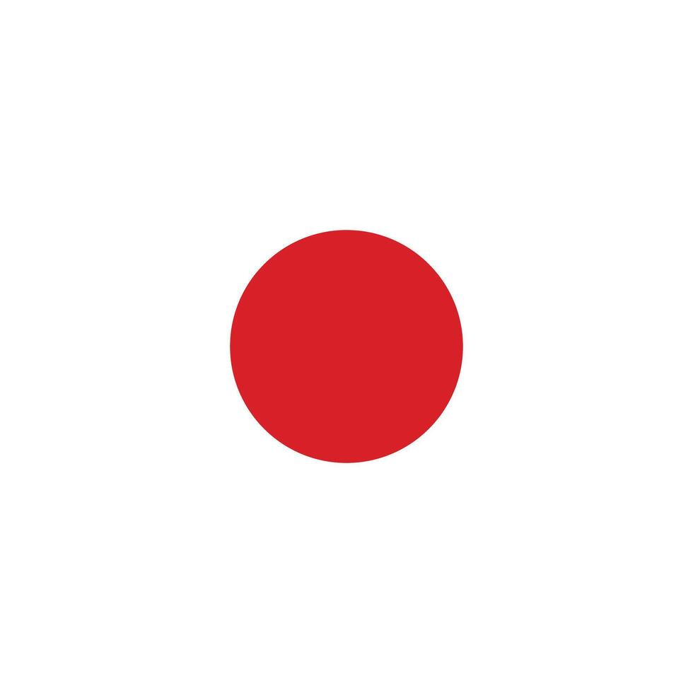 Round element in colors of Japanese flag vector