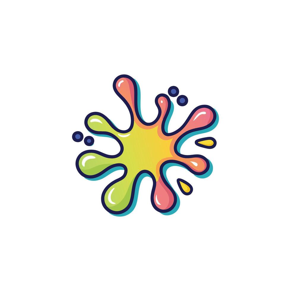 Colorful splash splash vector