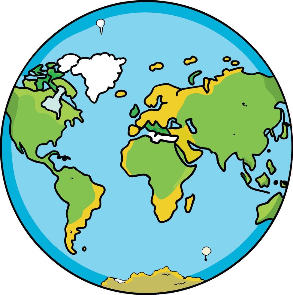 Clip art world map vector