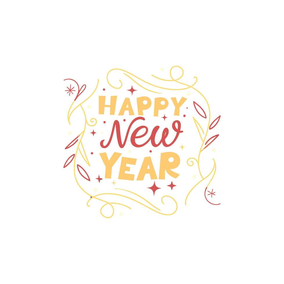 Happy new year greeting card vector