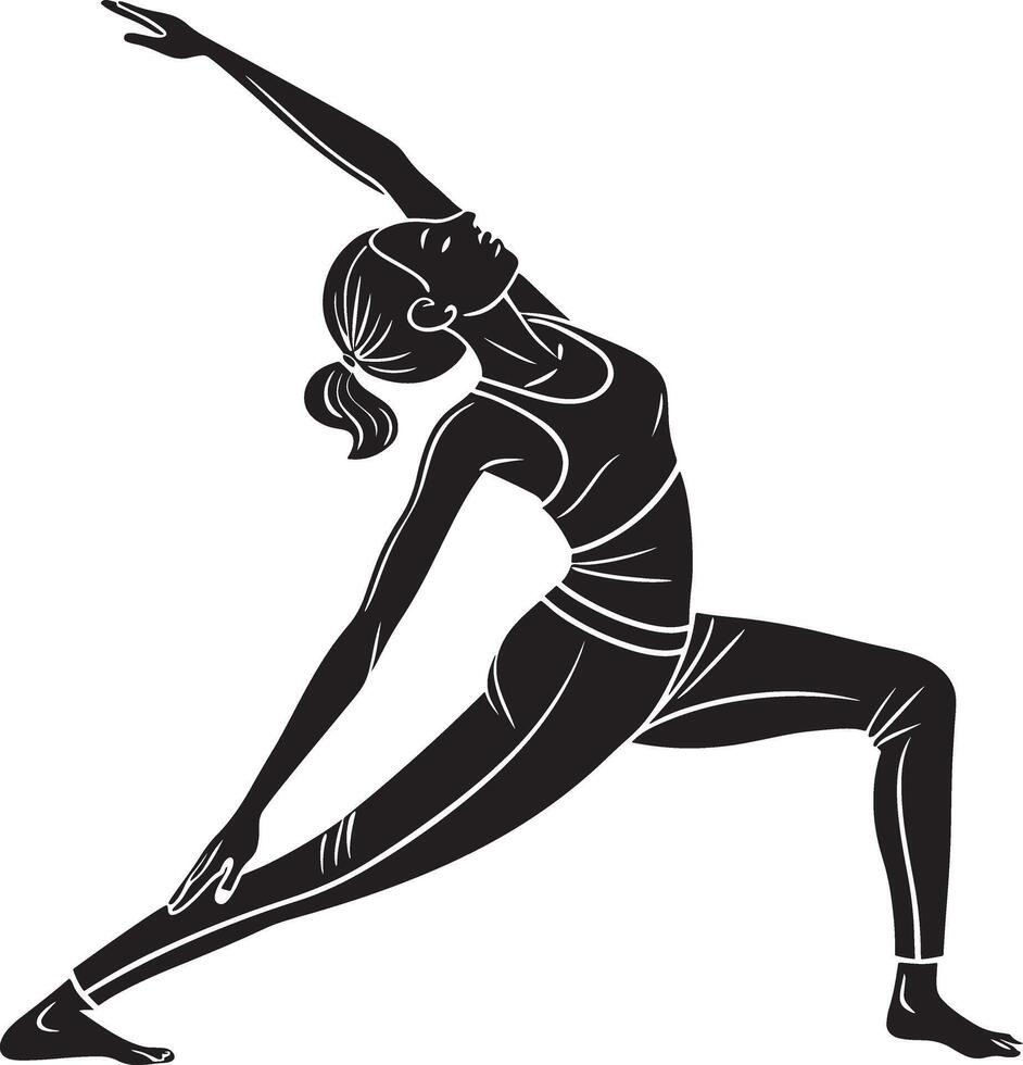 Yoga for Female Beginners vector
