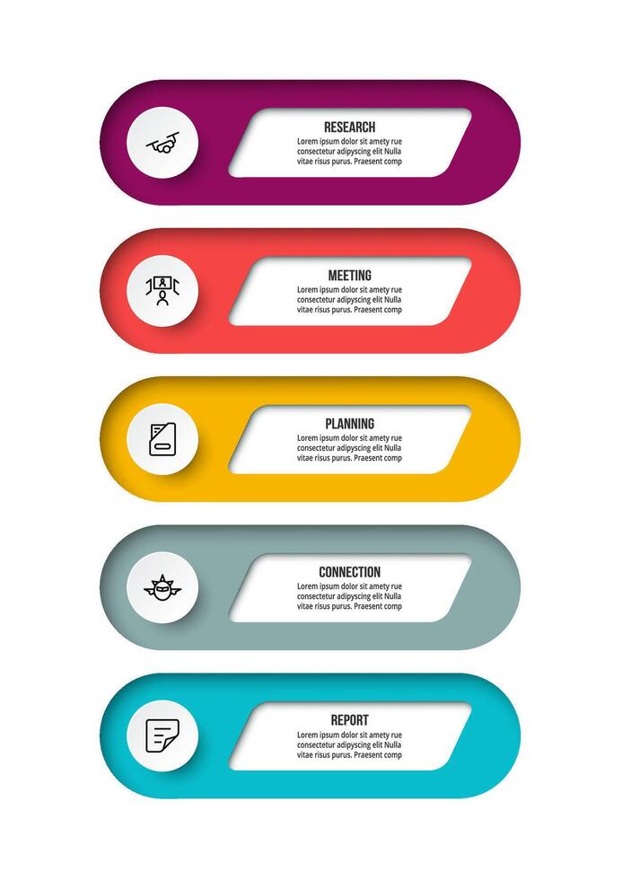 Worlflow infographic template for business. vector