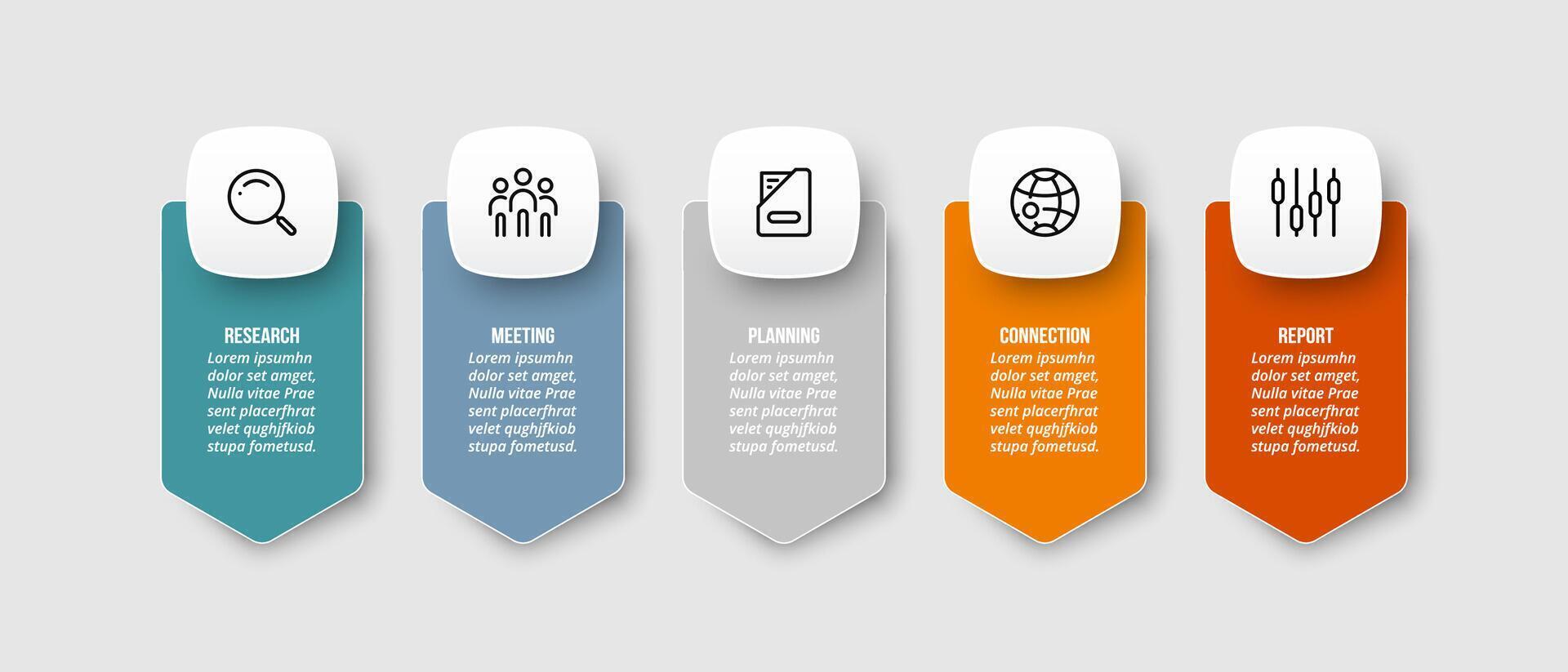 Options with infographic template. vector