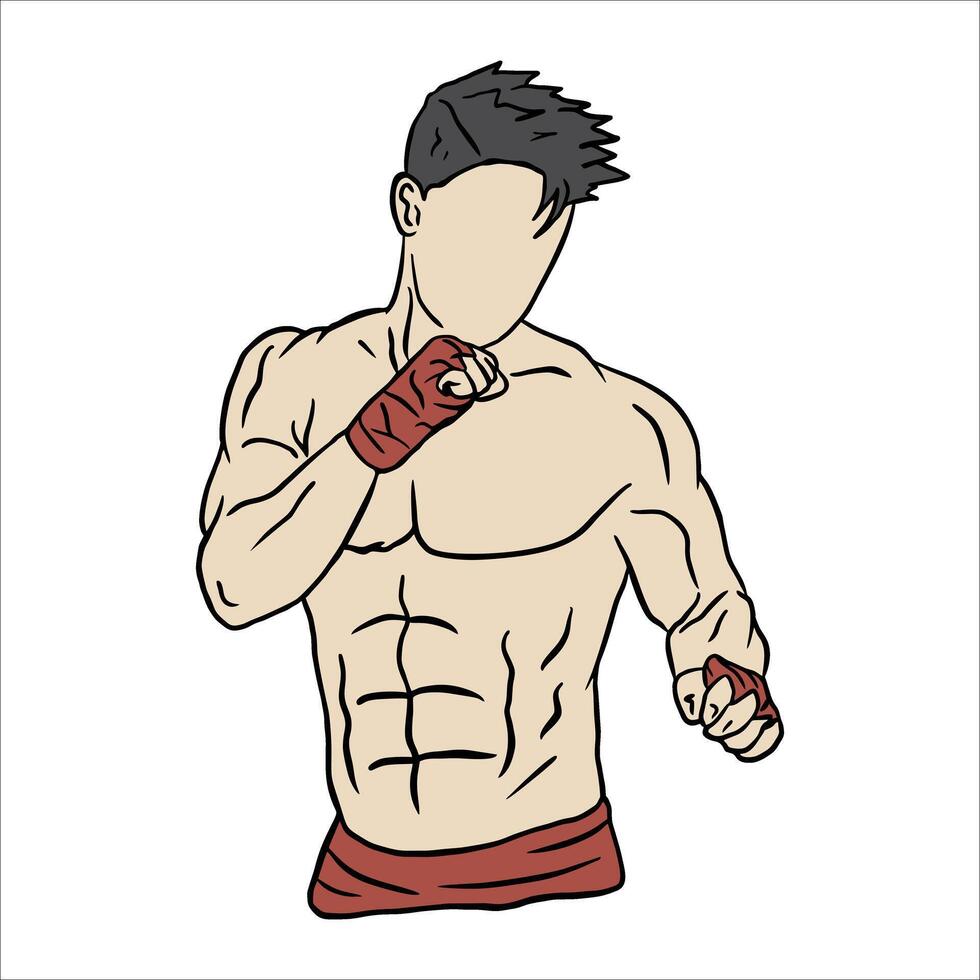 mixed martial art logo icon vector