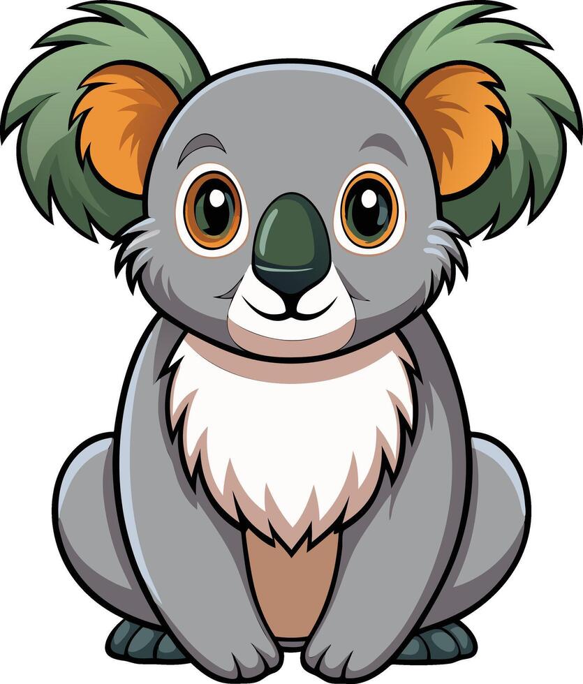 Charming Koala Design Available on EPS File vector