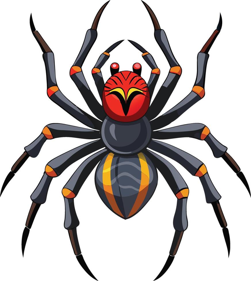 Creepy Crawler Spider Silhouette Available on EPS File vector
