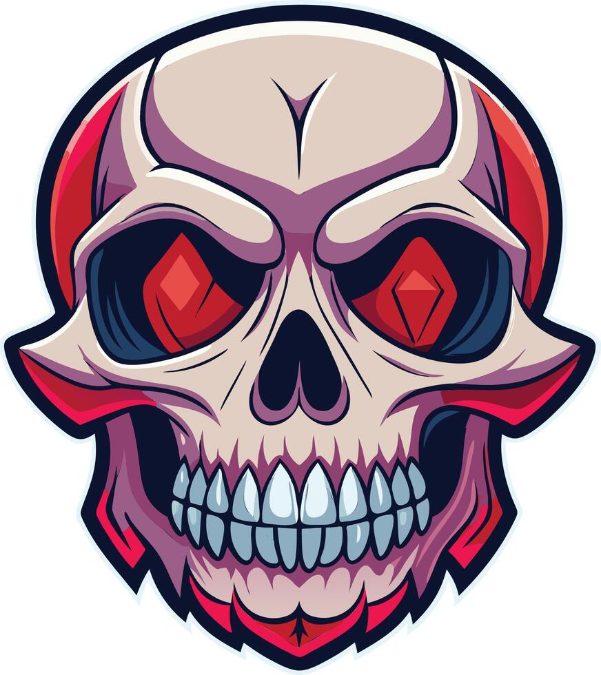 Gothic Skull Silhouette Available on EPS File vector