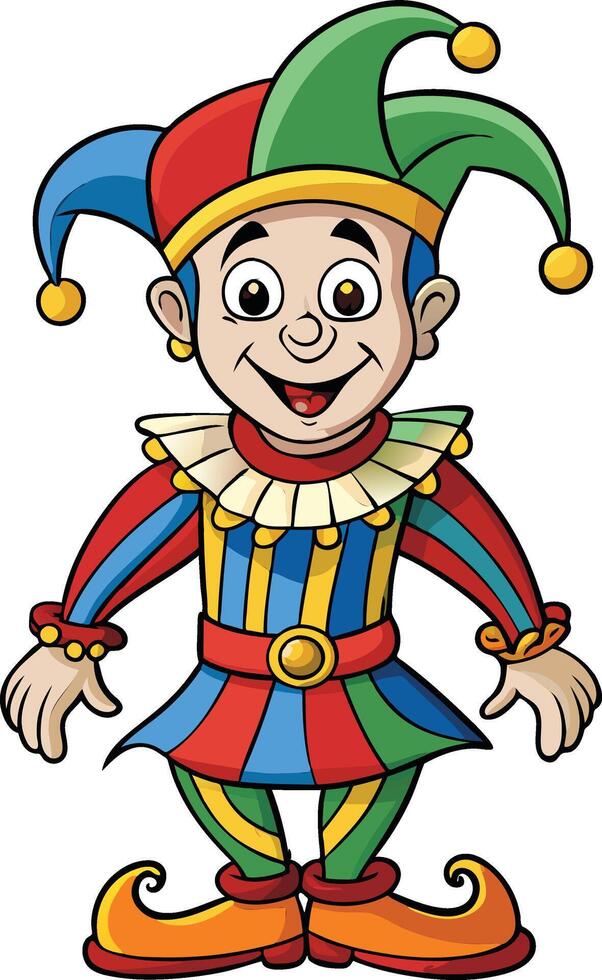 Mischievous Jester Silhouette Available on EPS File vector