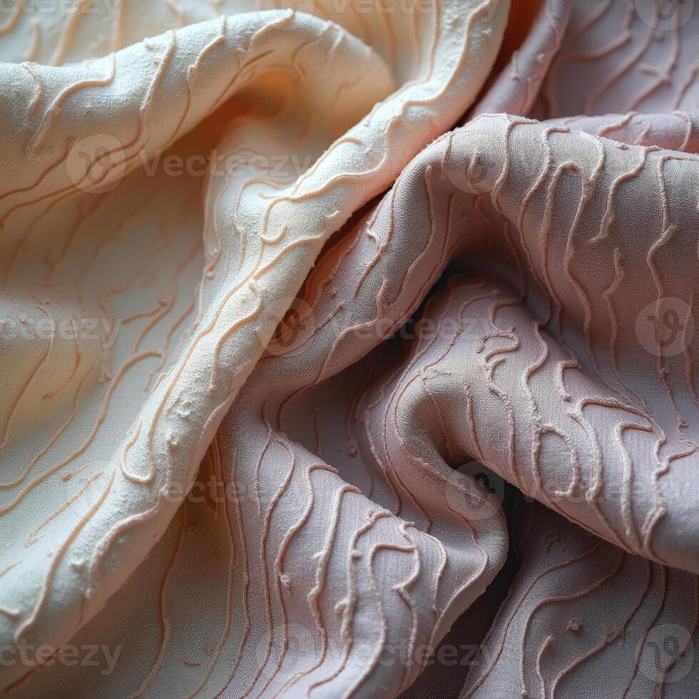 A serene stock photo of a fluid linen pattern in soft pastel tones. The delicate, flowing texture creates a tranquil, refined aesthetic perfect for modern, chic visuals.