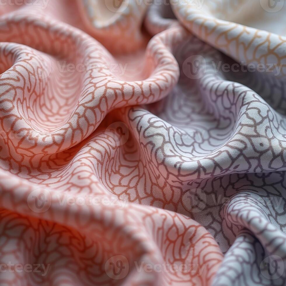 A serene stock photo of a fluid linen pattern in soft pastel tones. The delicate, flowing texture creates a tranquil, refined aesthetic perfect for modern, chic visuals.