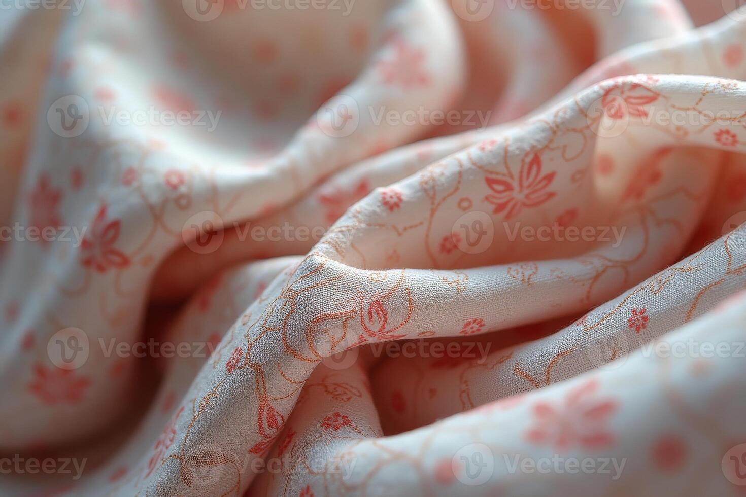 A close up of a fabric with a floral pattern photo