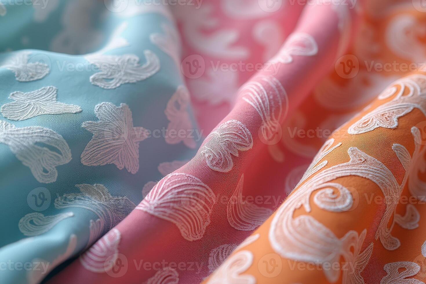 A close up of a colorful fabric with a pattern photo