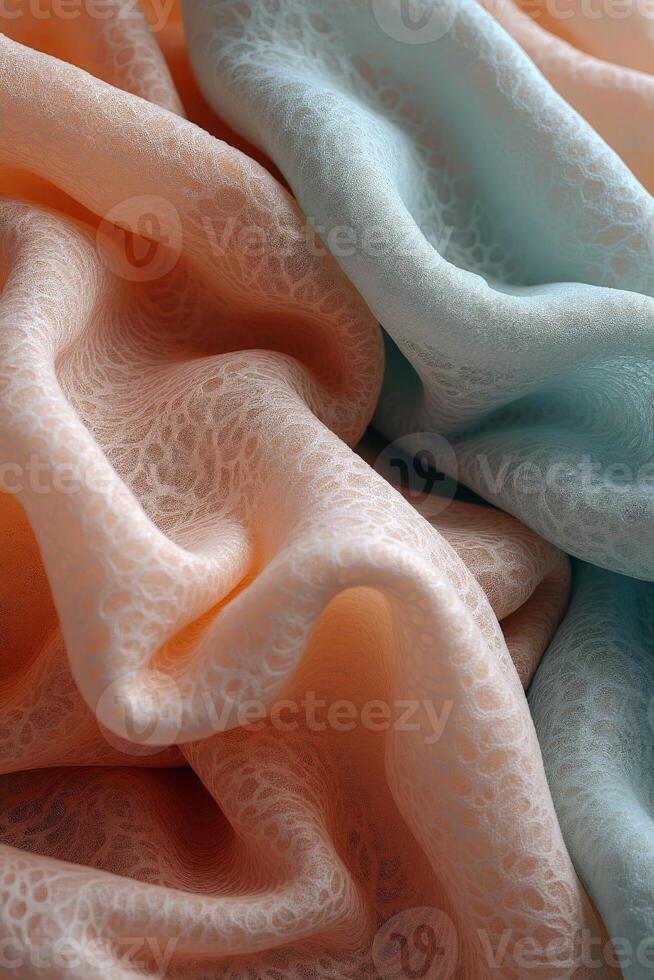 A close up of a bunch of different colored cloth photo