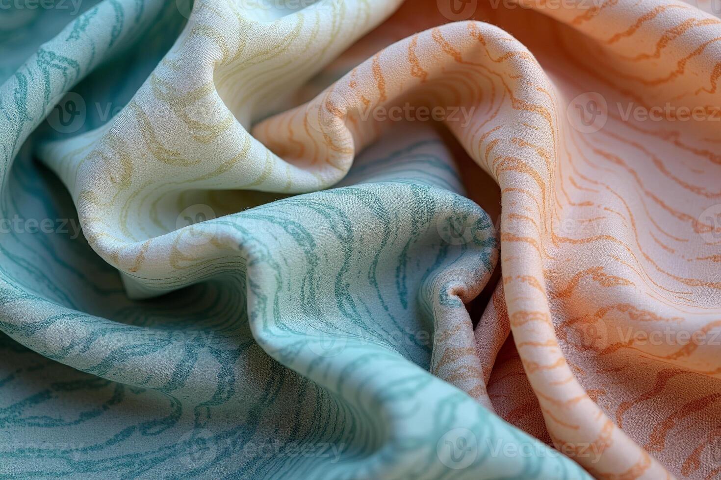 A serene stock photo of a fluid linen pattern in soft pastel tones. The delicate, flowing texture creates a tranquil, refined aesthetic perfect for modern, chic visuals.
