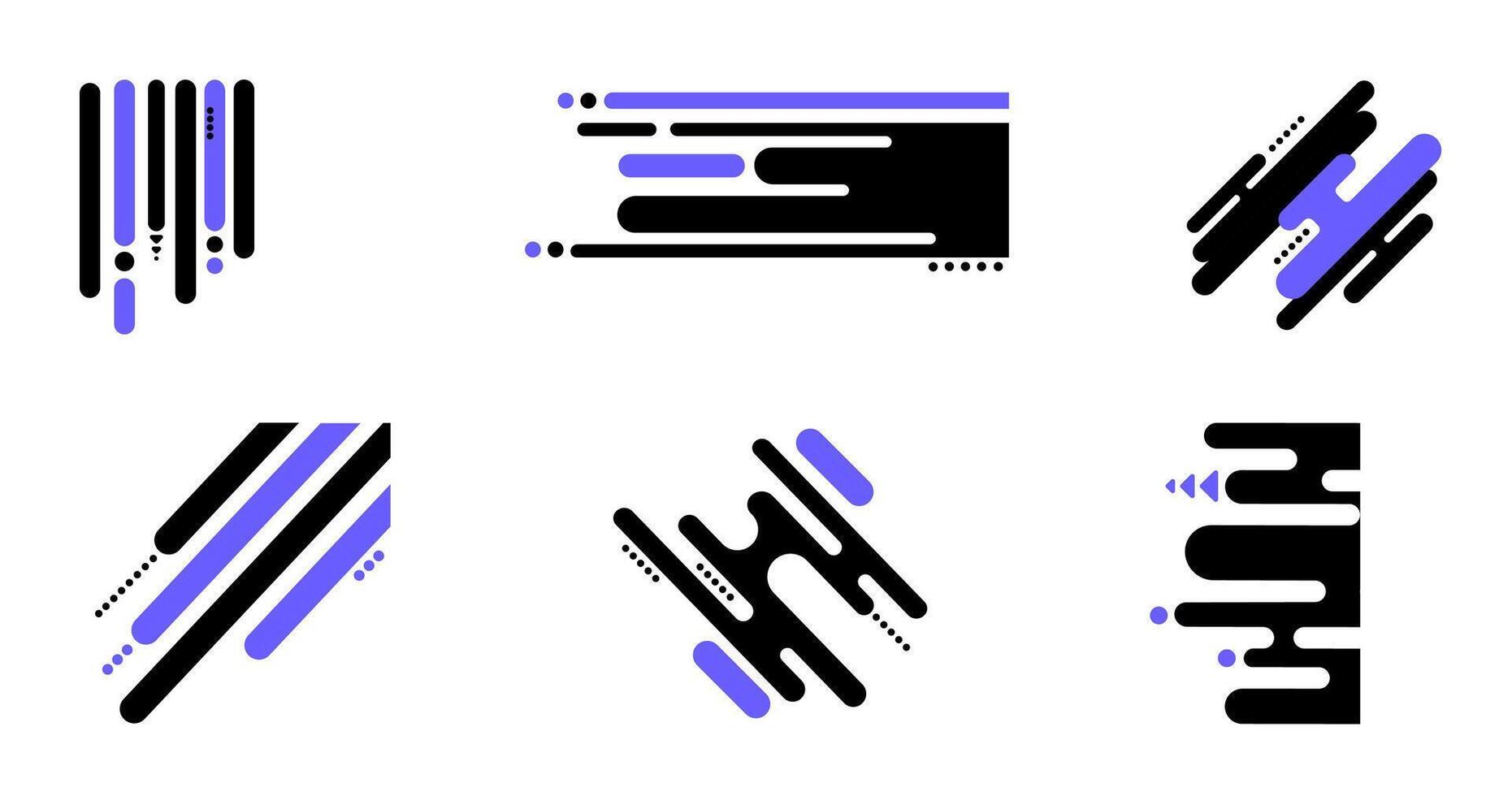 Creative abstract background set with colored different abstract shapes. vector