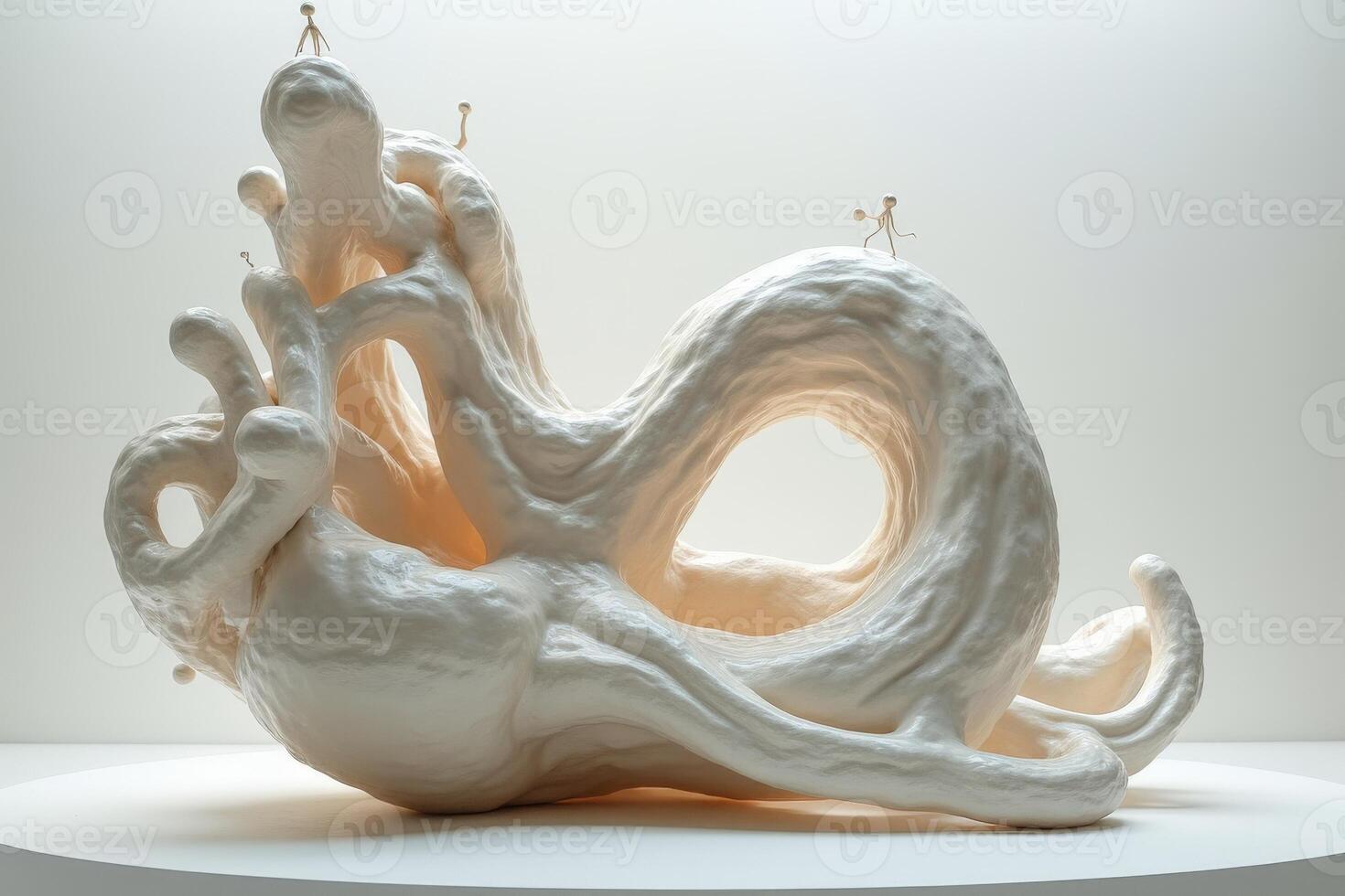 A sculpture of an octopus on a white surface photo