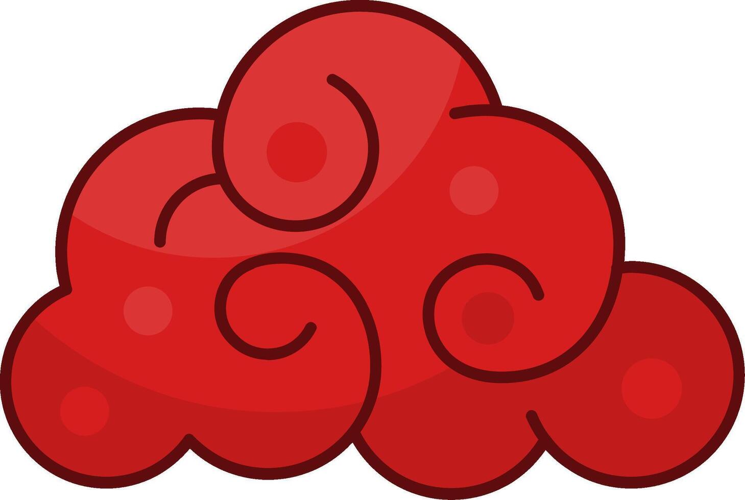 Chinese Red Cloud Element Design for Your Project vector