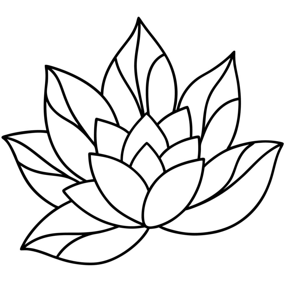 lotus flower coloring pages vector