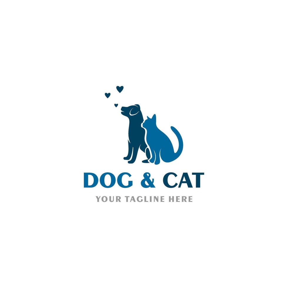 Dog and cat logo design. Pet care concept element, suitable for your design need, logo, illustration, animation, etc. vector