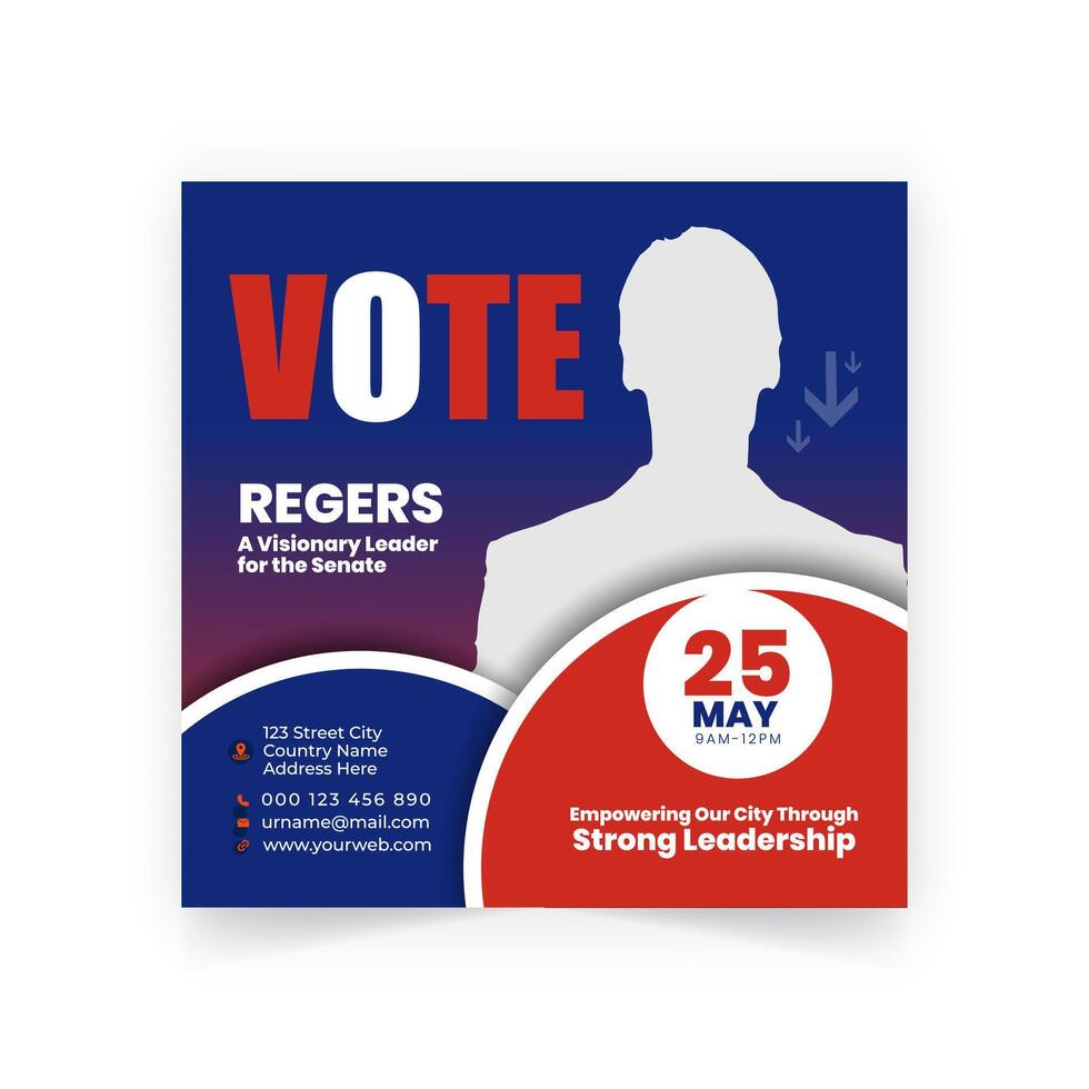 Political Election Social Media Post and Web Banner vector