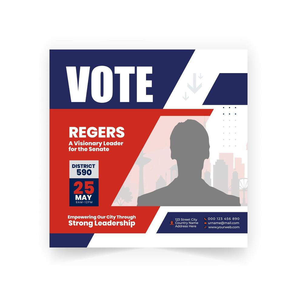 Political Election Social Media Post vector