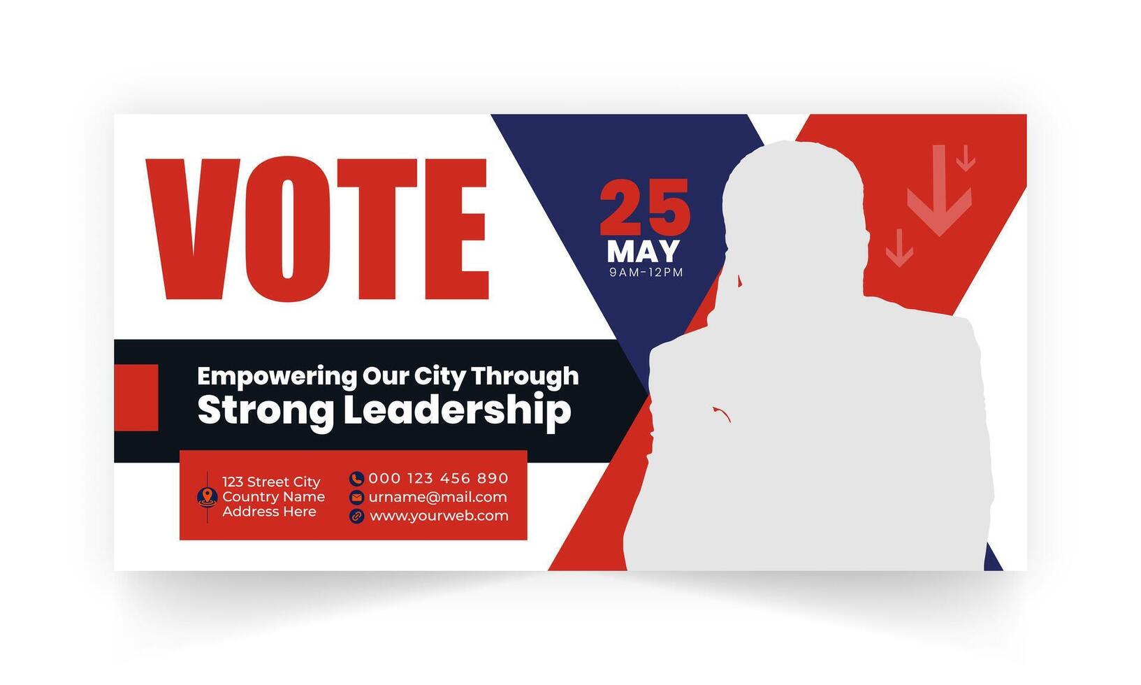 Political Election Social Media Post and Web Banner vector