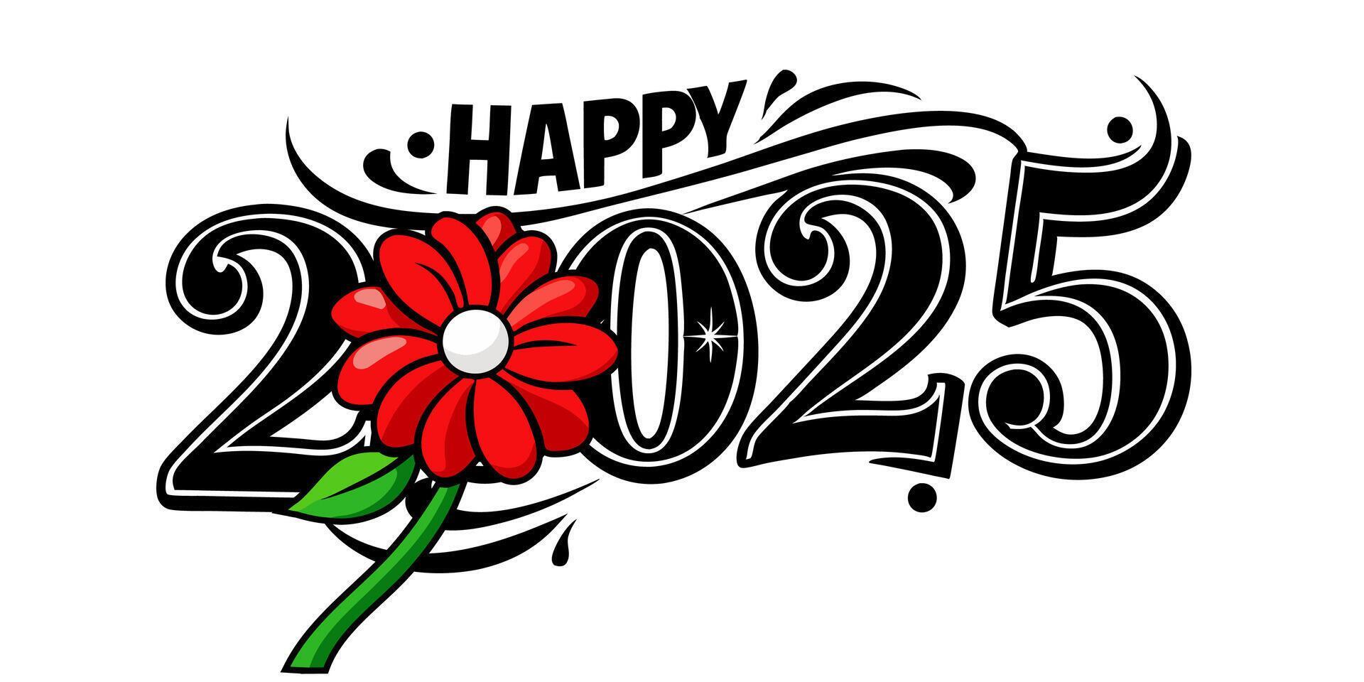 happy 2025 new year 2025 52066020 Vector Art at Vecteezy