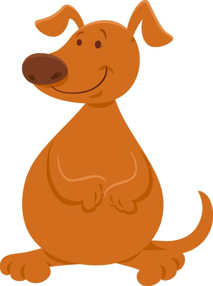 cartoon brown dog or puppy animal character vector