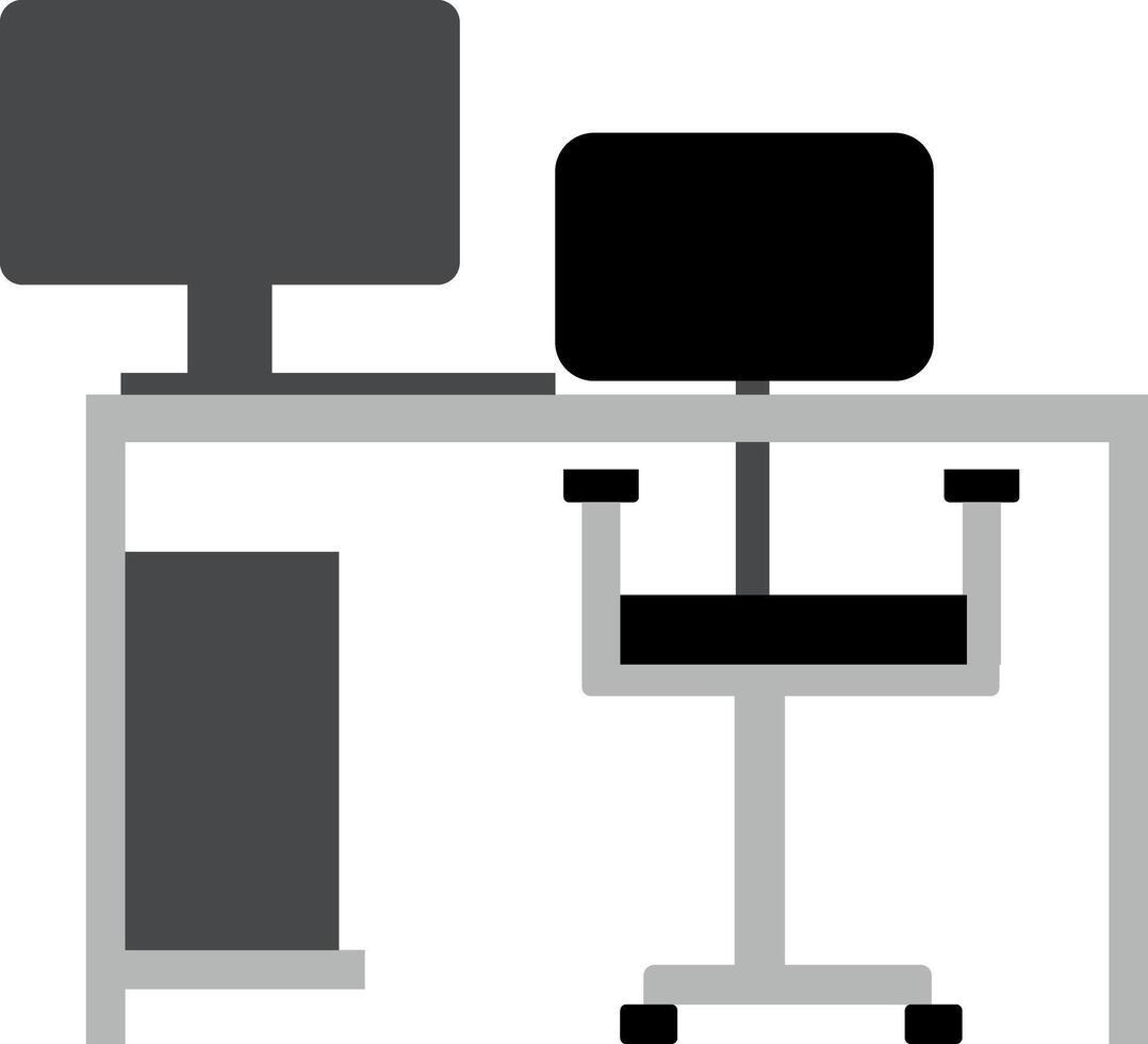 Minimalist Furniture Illustration in Monochrome vector