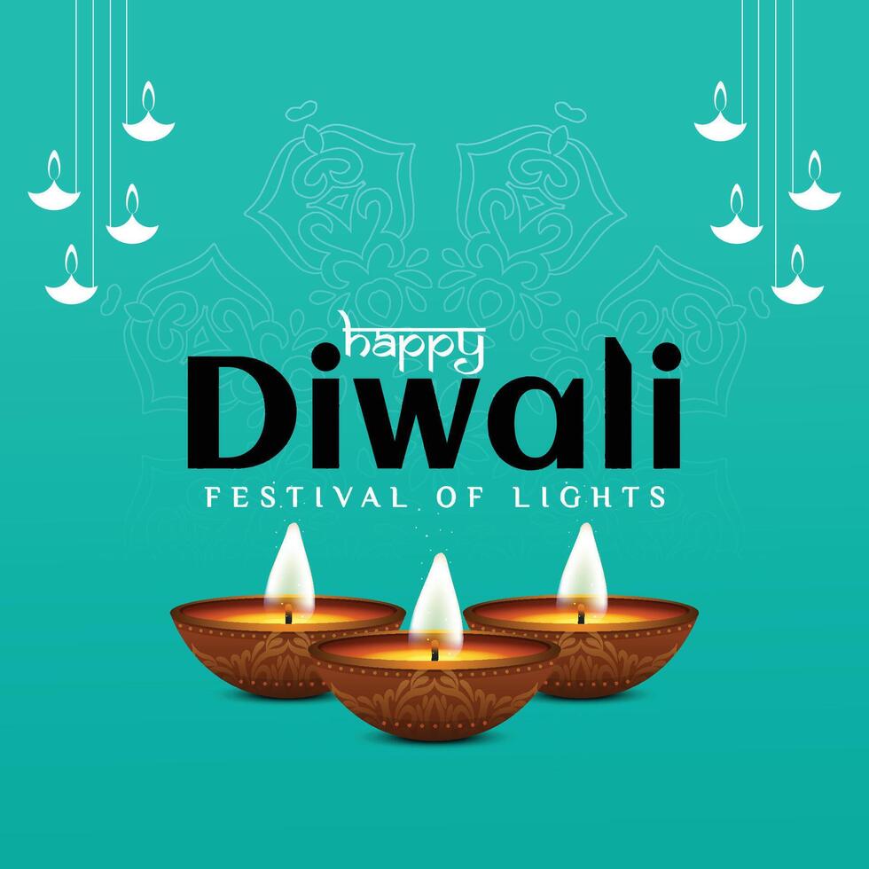 Diwali Greeting card design vector