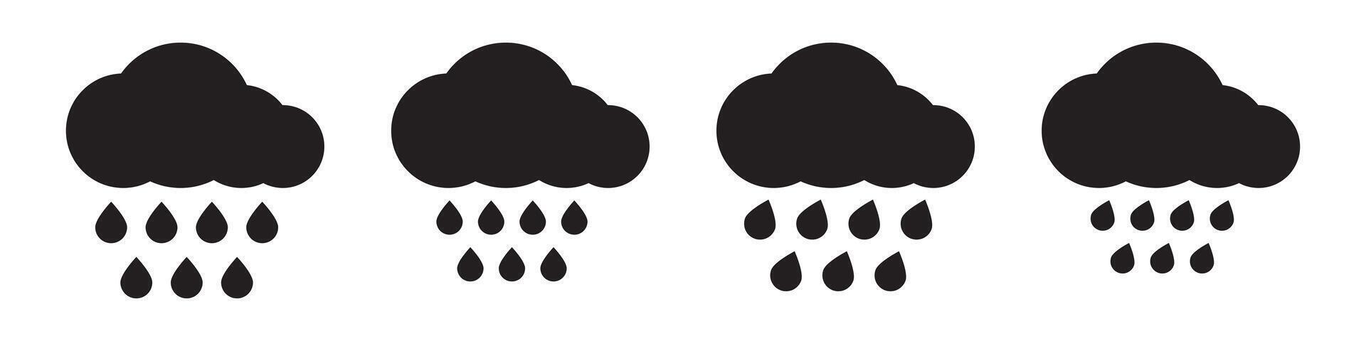 Rain icon. Cloud rain icon. vector